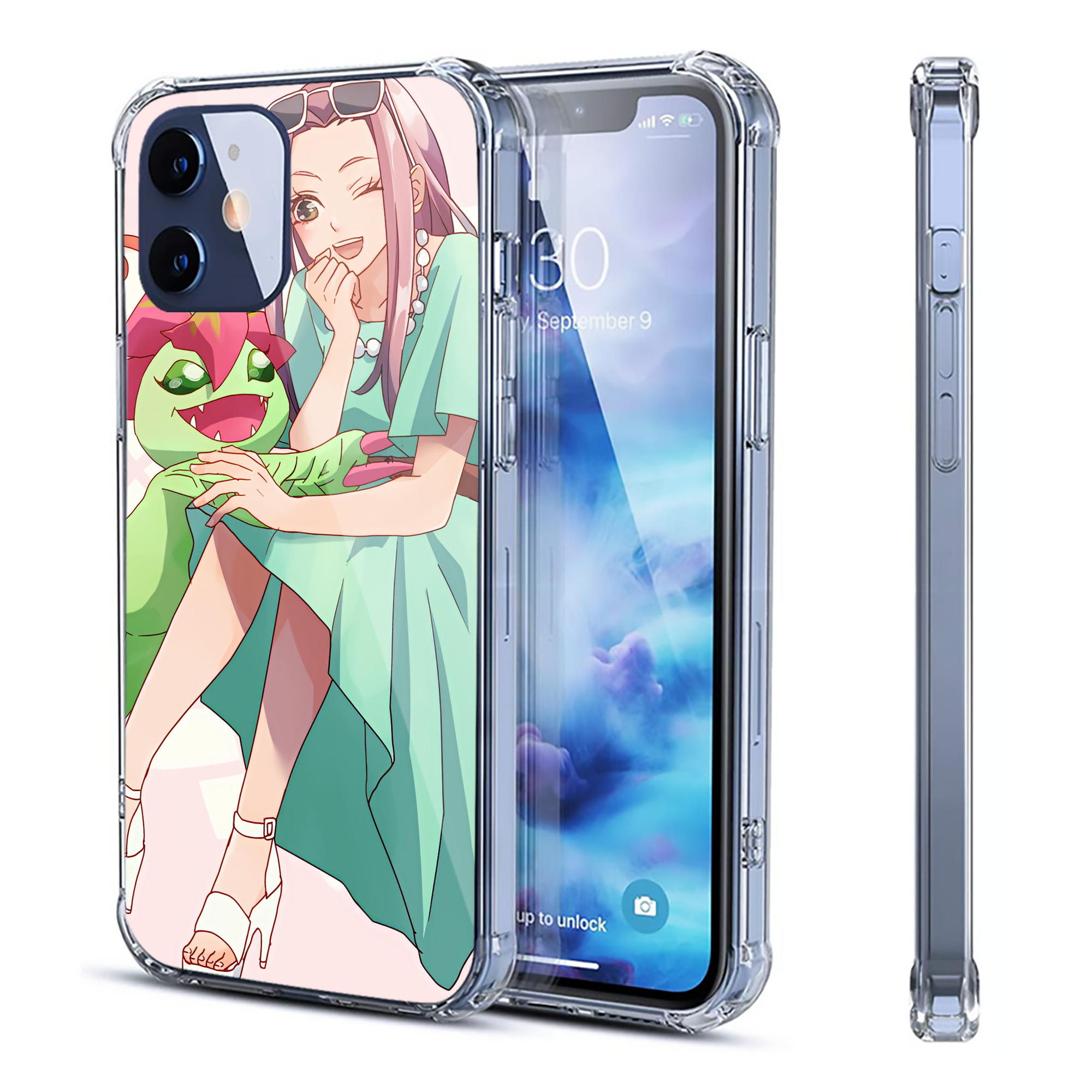 （画像用） Digimon デジタルモンスター/デジモン 【iPhone 12シリーズ対応】透明スマホケース（クリアソフトケース）